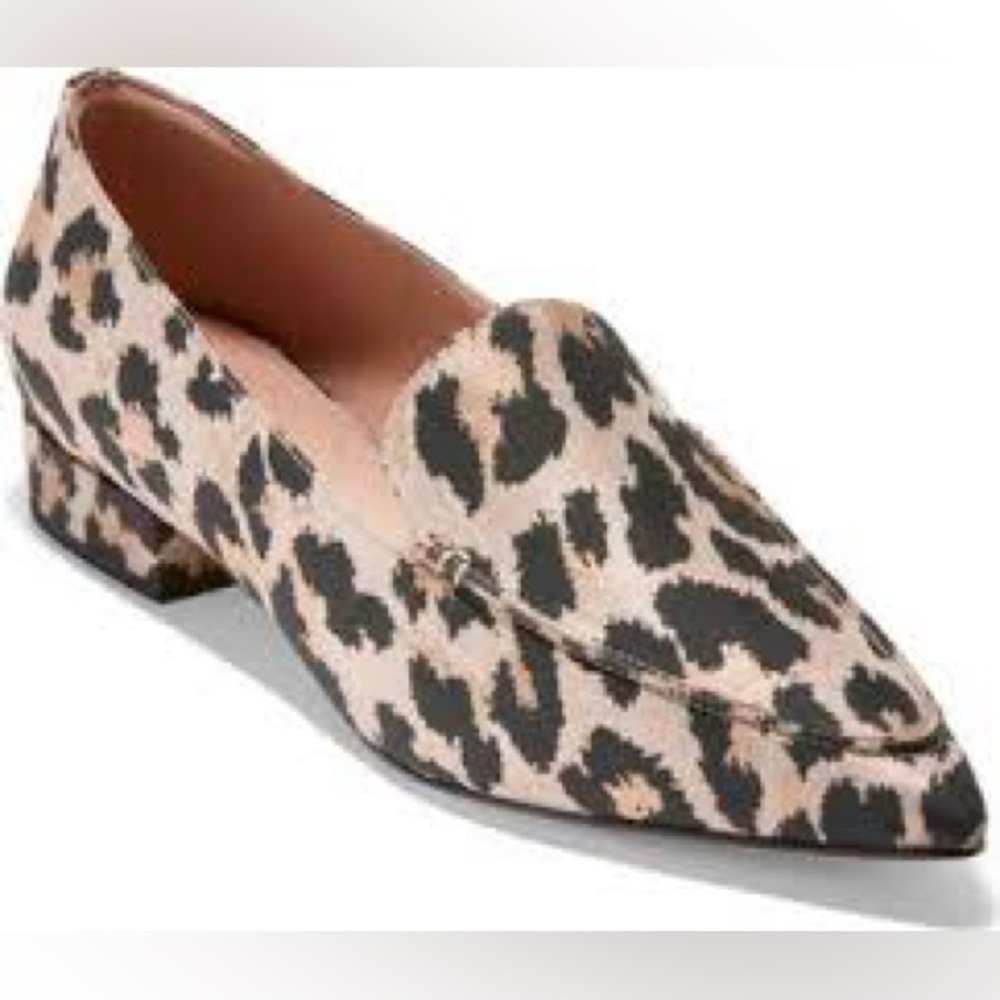 Cole‎ Haan Vivianne pointed toe loafer animal print women’s size 7.5